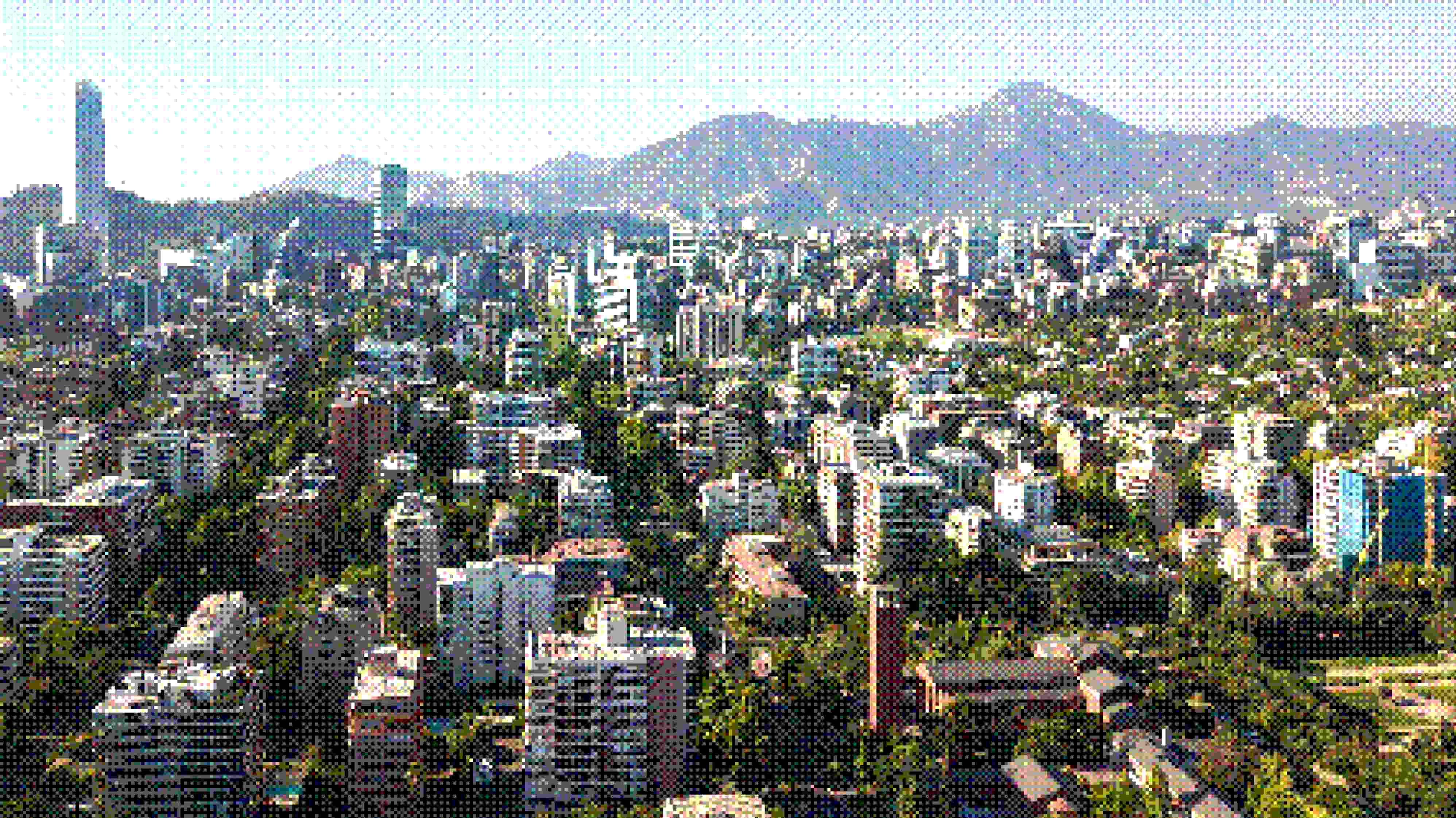 Vista tramada de una ciudad y sus hogares